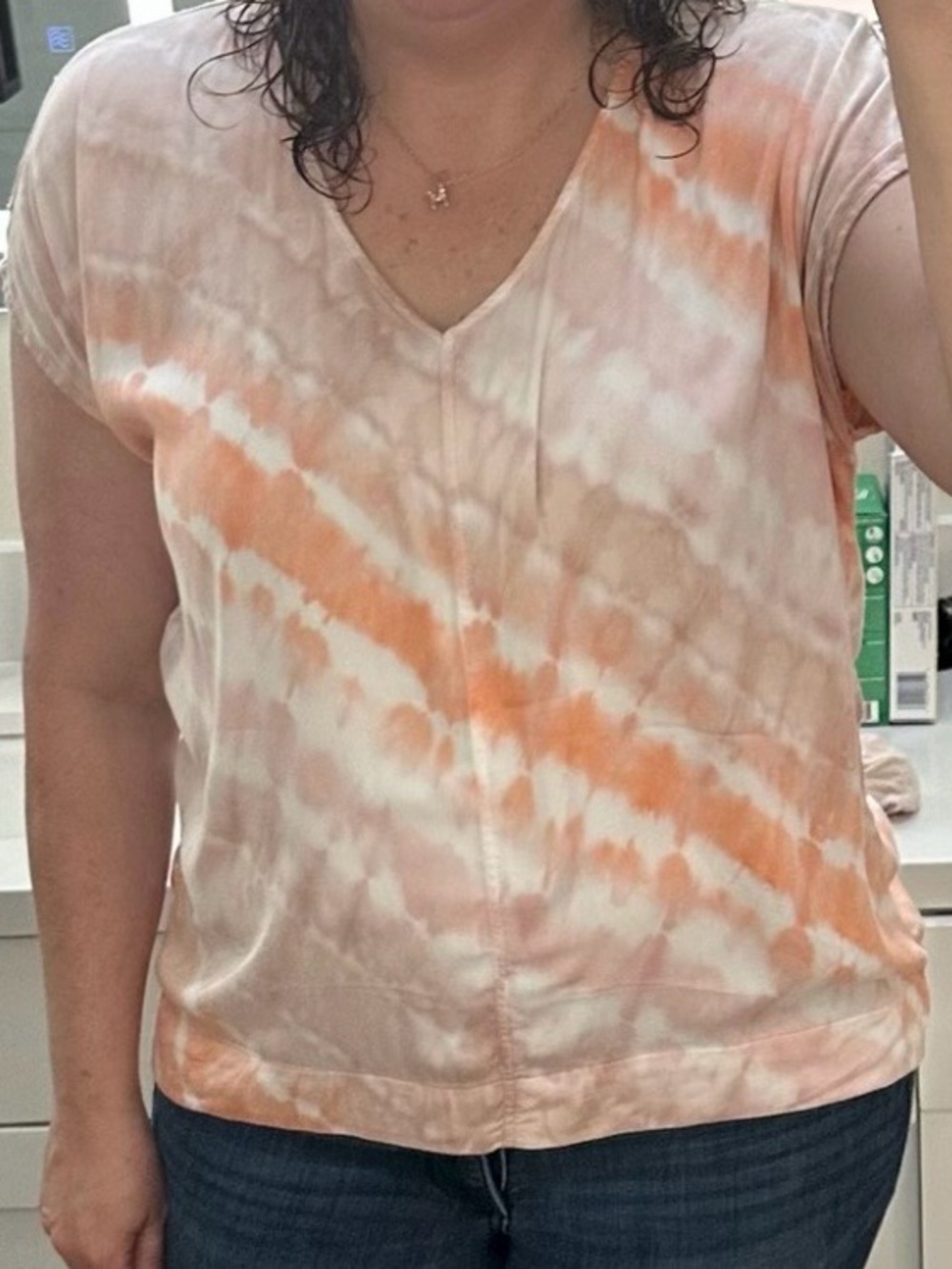 River + Sky Pink & Orange Tie-Dye V-Neck Tunic - Picture 5 of 5